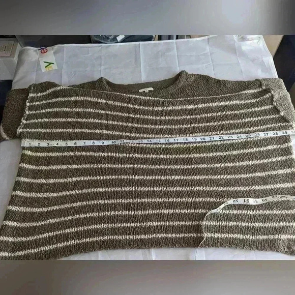 Easel Los Angels Women's Brown Oversized Long Sleeve Pull Over Sweater Sz M Flaw - Picture 8 of 12